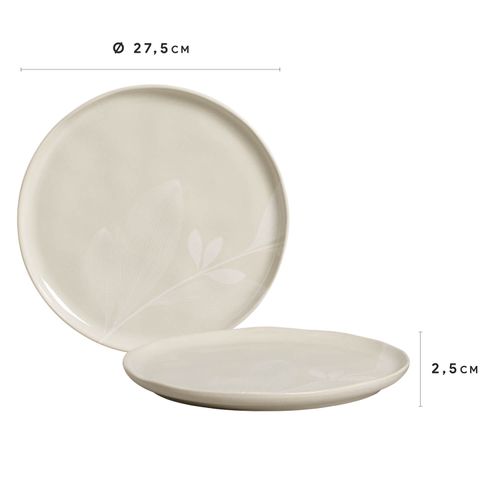 Bio Dinner Plate Stoneware Ø10.83in Açucena