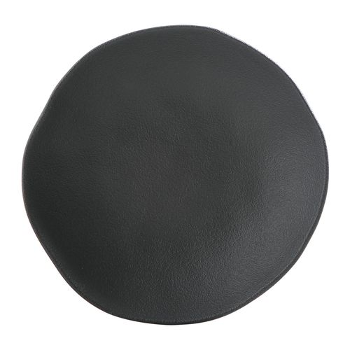 Organic Soup Plate Stoneware Ø8.46in 20.29oz Black Matte
