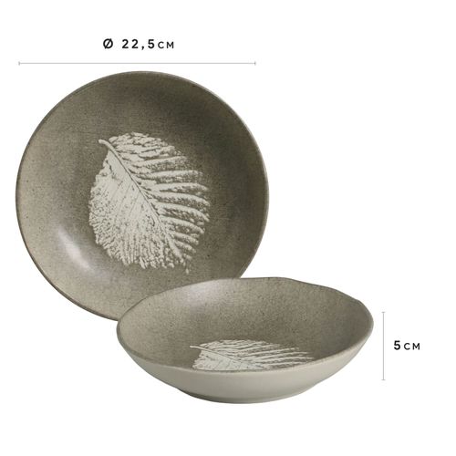 Bio Soup Plate Stoneware Ø8.86in 28.07oz Seiva