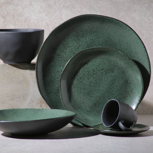 Organic Dessert Plate Stoneware Ø7.68in Arauco