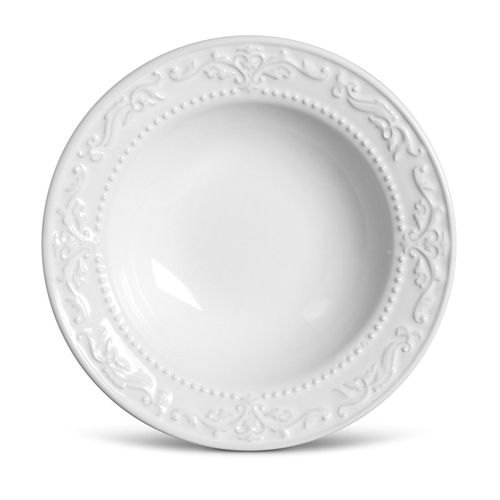 Acanthus Soup Plate Ø8.66in White