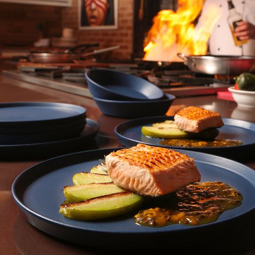 Neo Soup Plate Stoneware Ø7.68in 21.3oz Boreal