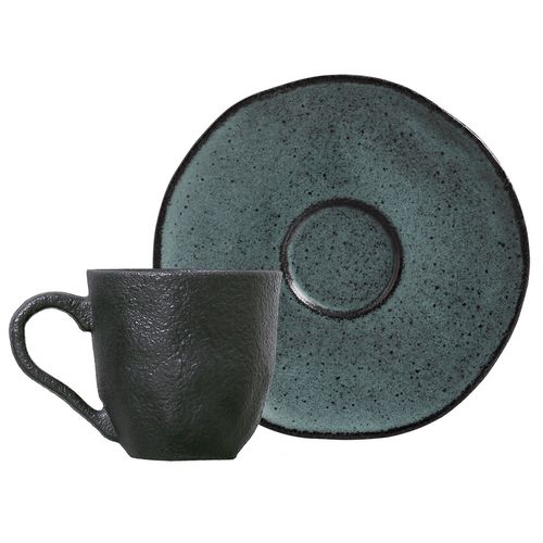 Organic Coffee Cup Stoneware 4.06oz Petroleum