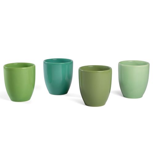 KIT FLOREIRA VERDE WITH 4 WINE VASES