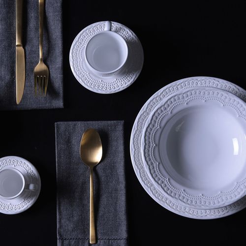 DINNERWARE SET 18 PCS MADELEINE WHITE
