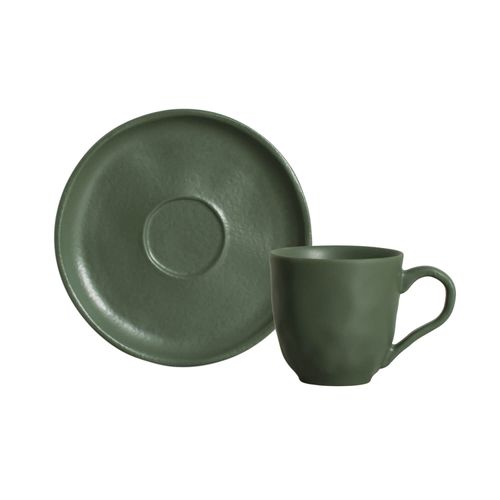 Bio Coffee Cup Stoneware 4.06oz Leaf