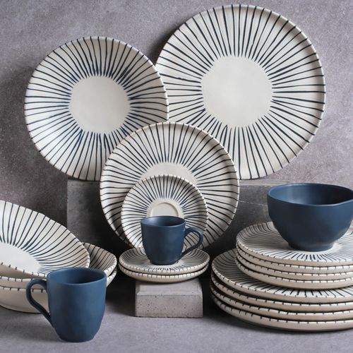 Bio Dessert Plate Stoneware Ø8.46in Elemento