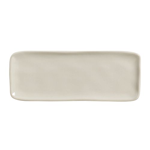 Organic Rectangular Platter Stoneware 12.99x5.12in Clay