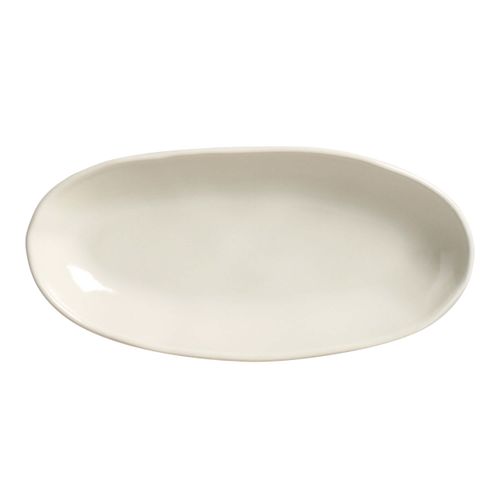 Organic Deep Oval Platter Stoneware 12.6x6.3in 21.98oz Clay