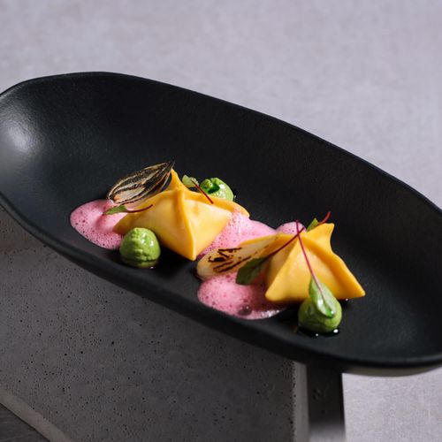 Organic Deep Oval Platter Stoneware 12.6x6.3in 21.98oz Black Matte