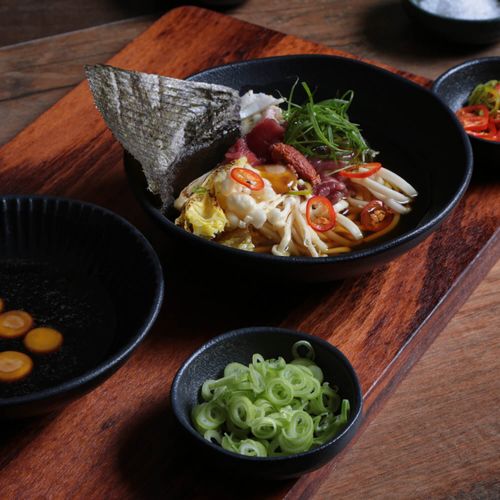 Organic Bowl Stoneware Ø6.89x2.17in 17.58oz Black Matte