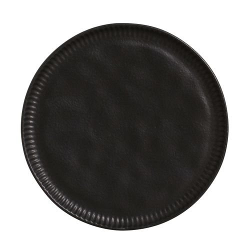 Linhas Dinner Plate Stoneware Ø10.83in Black Matte