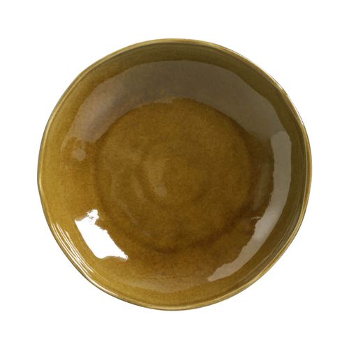 Bio Soup Plate Stoneware Ø9.84in 37.2oz Amber