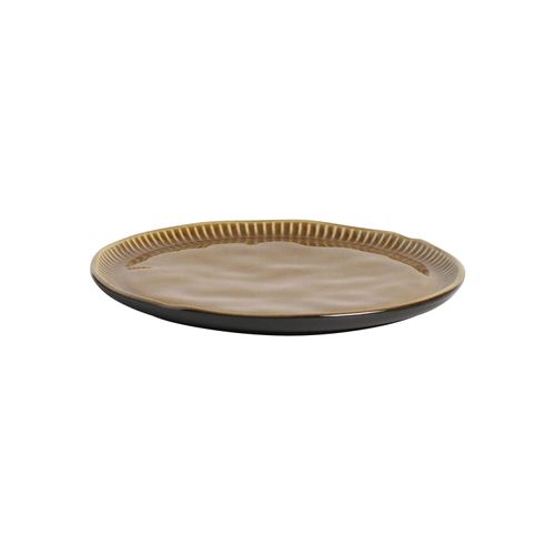 Linhas Dessert Plate Stoneware Ø8.46in Amber