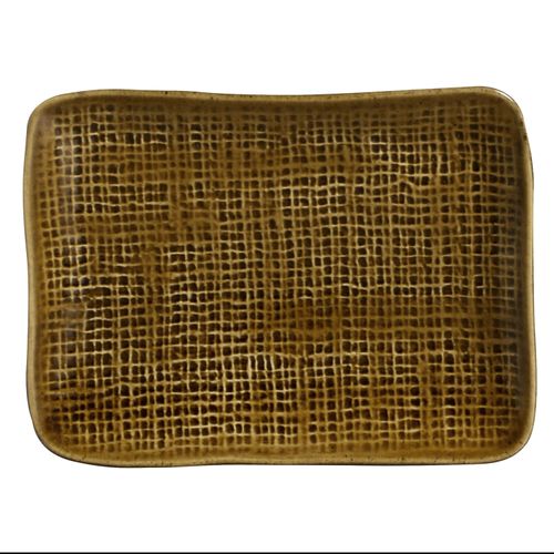Juta Rectangular Platter Stoneware 7.09x5.51in Amber