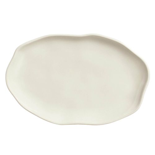 Bio Shallow Oval Platter Stoneware 11.81x7.87in Clay