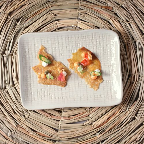 Juta Rectangular Platter Stoneware 7.09x5.51in Clay