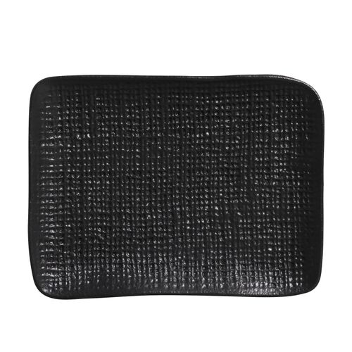 Juta Rectangular Platter Stoneware 7.09x5.51in Black Matte
