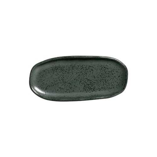 Organic Shallow Oval Platter Stoneware 6.5x3.15in Greenery