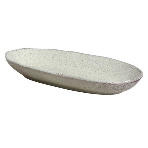 Organic Deep Oval Platter Stoneware 12.6x6.3in 21.98oz Pistache