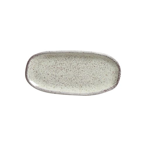 Organic Shallow Oval Platter Stoneware 6.5x3.15in Pistache