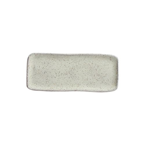 Organic Rectangular Platter Stoneware 8.66x3.74in Pistache