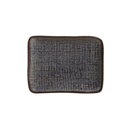 Juta Rectangular Platter Stoneware 7.09x5.51in Titanium