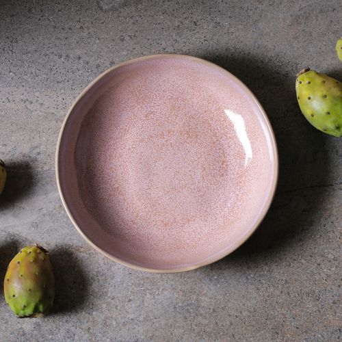 Bio Soup Plate Stoneware Ø9.84in 37.2oz Litchi