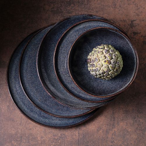 Bio Soup Plate Stoneware Ø8.86in 28.07oz Titanium