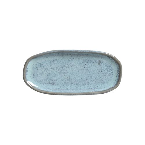 Organic Shallow Oval Platter Stoneware 6.5x3.15in Breeze