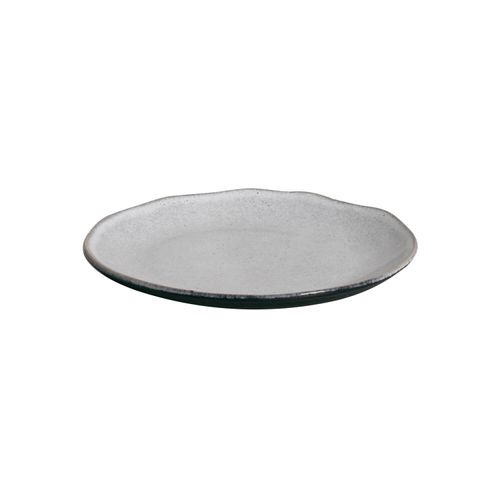 Organic Dessert Plate Stoneware Ø7.68in Concrete