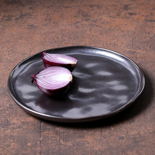Bio Dessert Plate Stoneware Ø8.46in Metallica