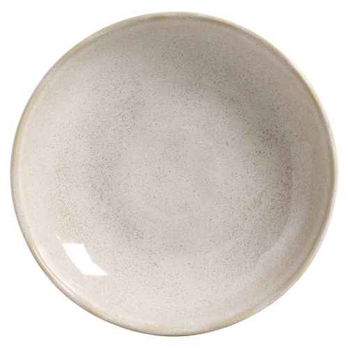 Bio Soup Plate Stoneware Ø9.84in 37.2oz Latte