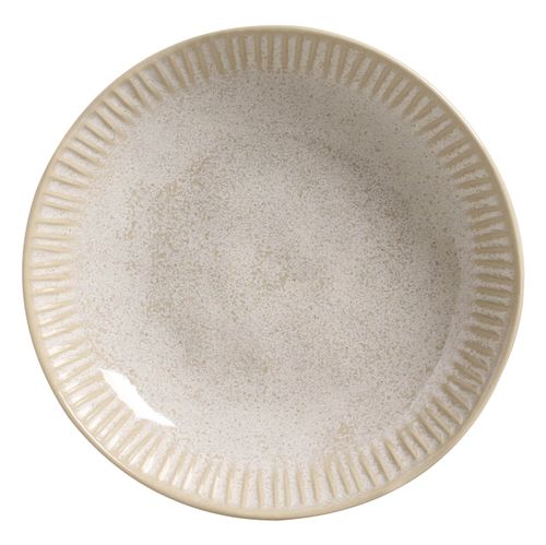 Linhas Soup Plate Stoneware Ø8.86in 28.07oz Latte