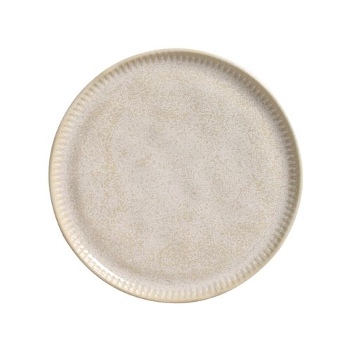 Linhas Dessert Plate Stoneware Ø8.46in Latte