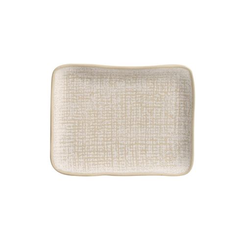 Juta Rectangular Platter Stoneware 7.09x5.51in Latte