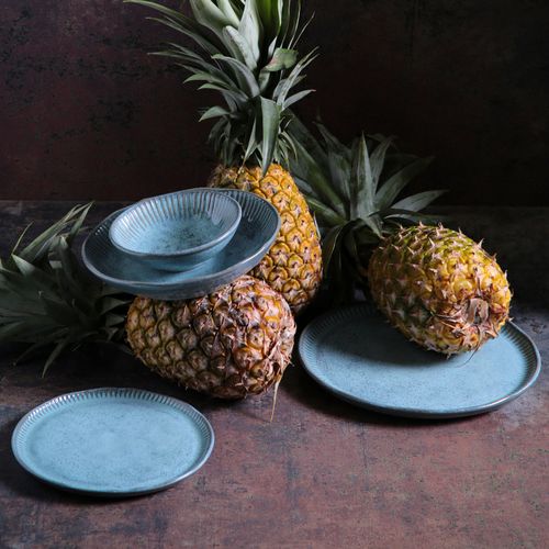 Linhas Dessert Plate Stoneware Ø8.46in Breeze