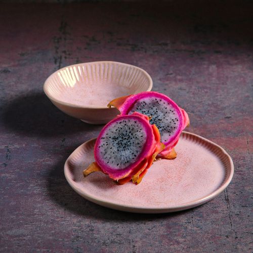 Linhas Dessert Plate Stoneware Ø8.46in Litchi