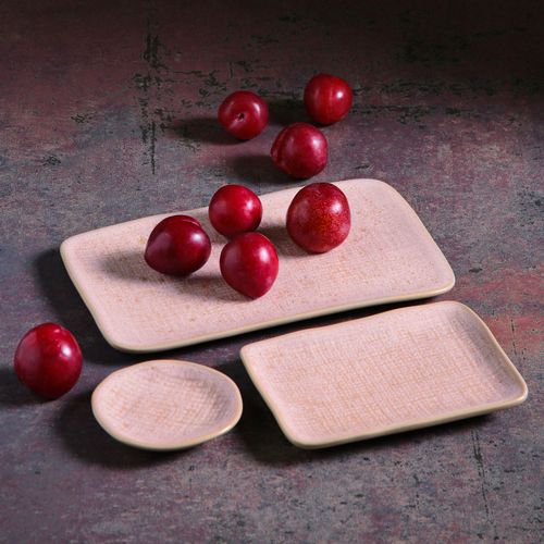 Juta Rectangular Platter Stoneware 7.09x5.51in Litchi