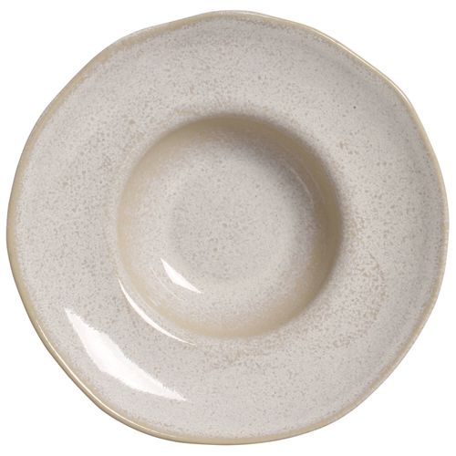 Organic Deep Rim Plate Stoneware Ø11.02x2.56in 15.22oz Latte