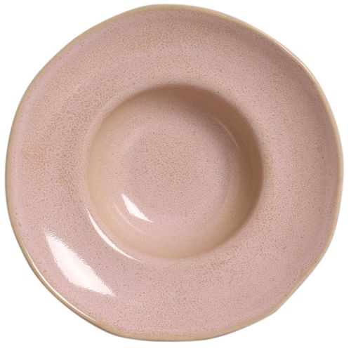 Organic Deep Rim Plate Stoneware Ø11.02x2.56in 15.22oz Litchi