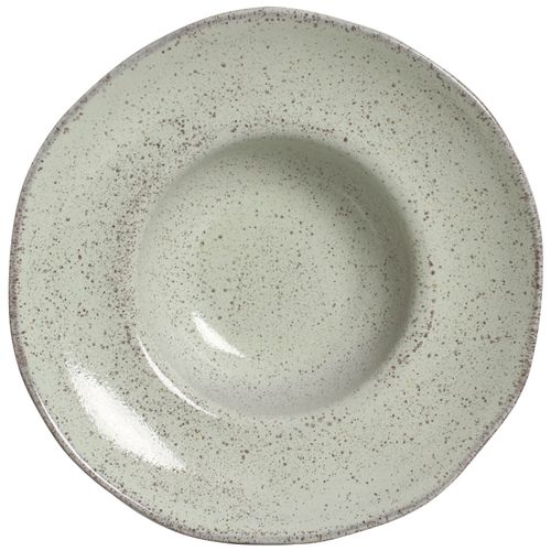 Organic Deep Rim Plate Stoneware Ø11.02x2.56in 15.22oz Pistache