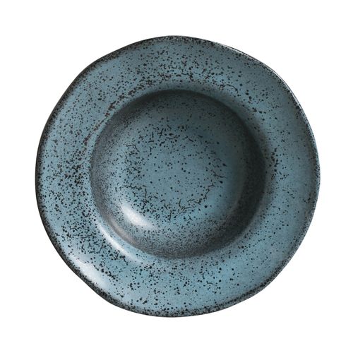 Organic Deep Rim Plate Stoneware Ø7.48x2.17in 8.45oz Night Sky