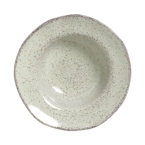 Organic Deep Rim Plate Stoneware Ø7.48x2.17in 8.45oz Pistache