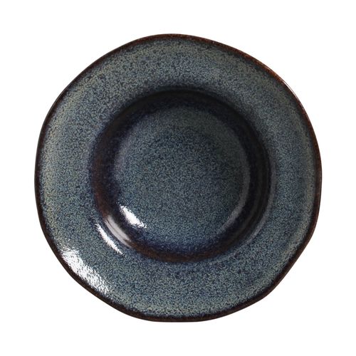 Organic Deep Rim Plate Stoneware Ø7.48x2.17in 8.45oz Titanium