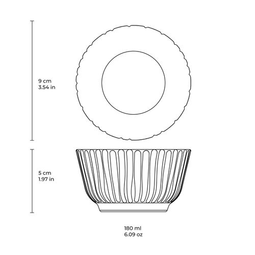 Linhas Ramekin Stoneware Ø3.54x1.97in 5.75oz Oceano