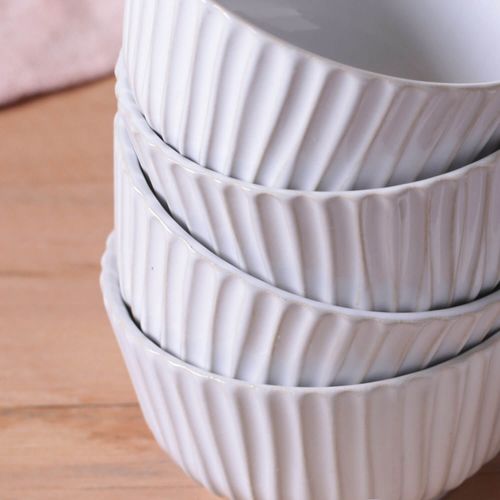 Linhas Ramekin Stoneware Ø3.54x1.97in 5.75oz New White