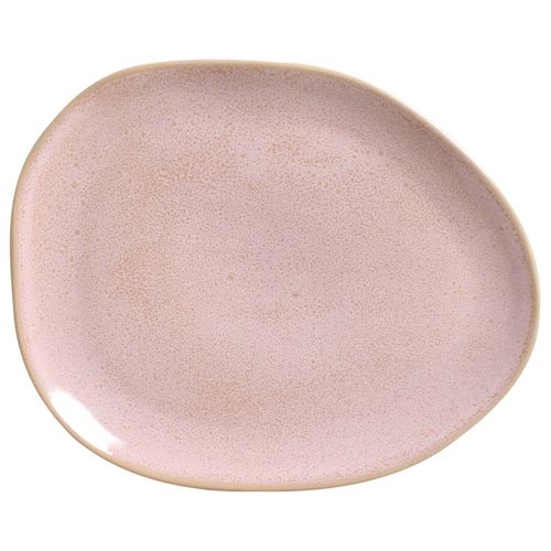 Organic Oval Dinner Plate Stoneware 12.2x9.45x0.98in Litchi
