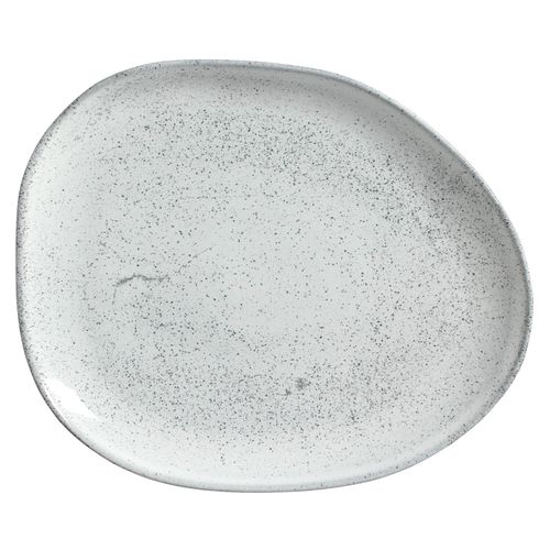Organic Oval Dinner Plate Stoneware 12.2x9.45x0.98in Echo