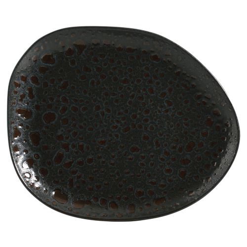 Organic Oval Dinner Plate Stoneware 12.2x9.45x0.98in Stellar
